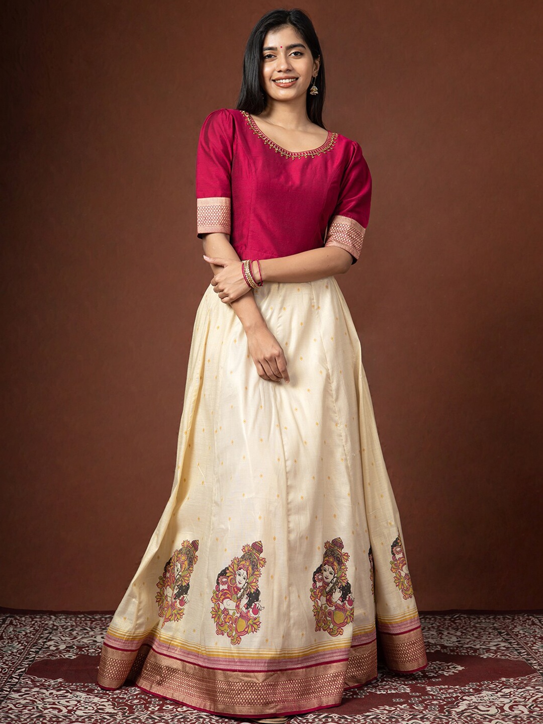 

Maybell Embroidered Ready To Wear Lehenga & Choli, Pink