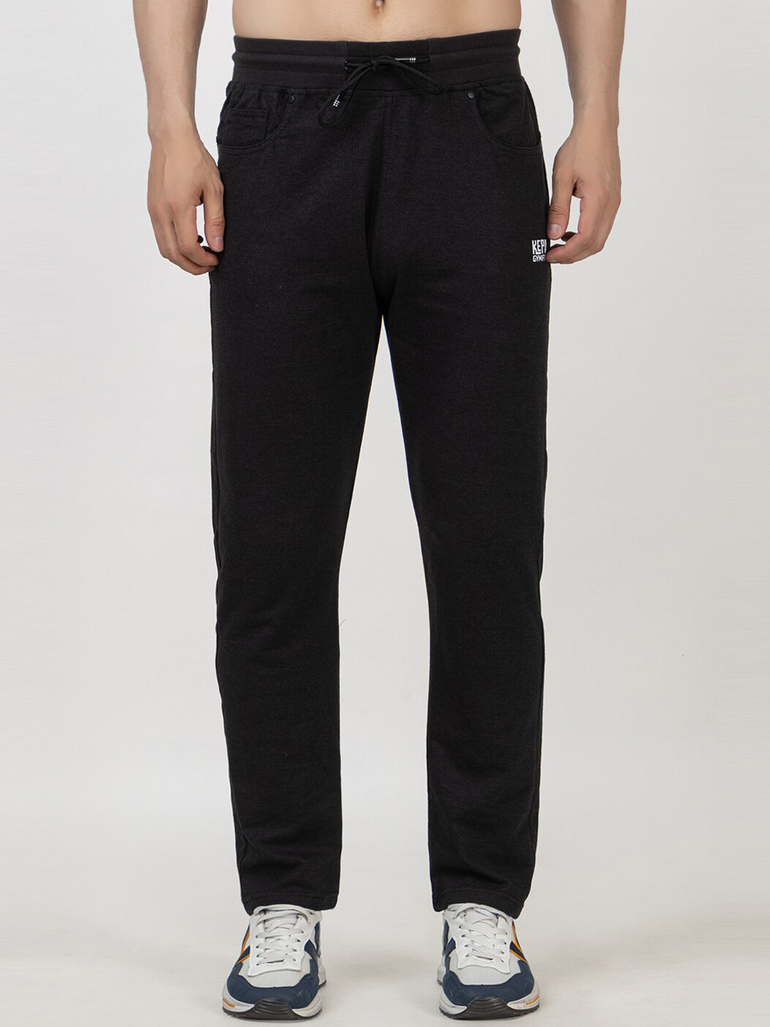 

KEPA Men Mid Rise Cotton Sports Track Pants, Charcoal