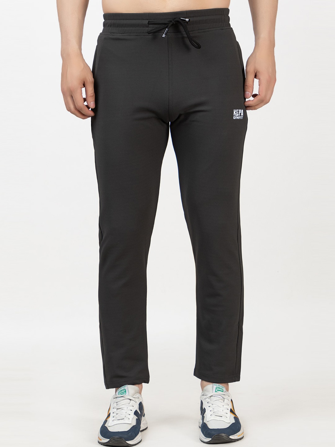 

KEPA Solid Cotton Track Pants, Grey