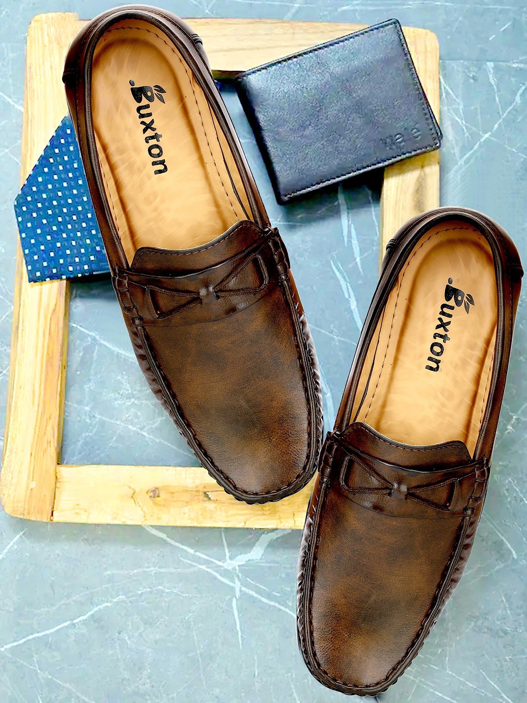 

Buxton Men Comfort Insole Penny Loafers, Brown