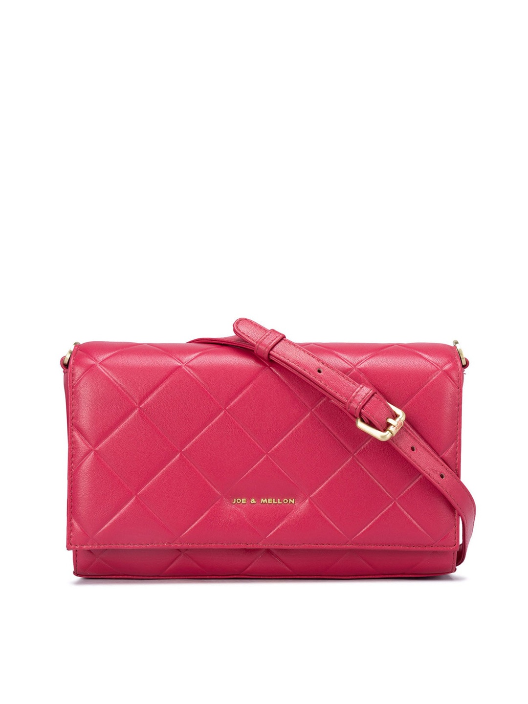 

Joe & Mellon Quilted Leather Structured Sling Bag, Pink