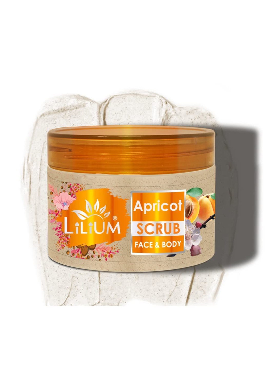 

Lilium Apricot Face & Body Scrub & Double Side Face Roller With Guasha - 250g, Na