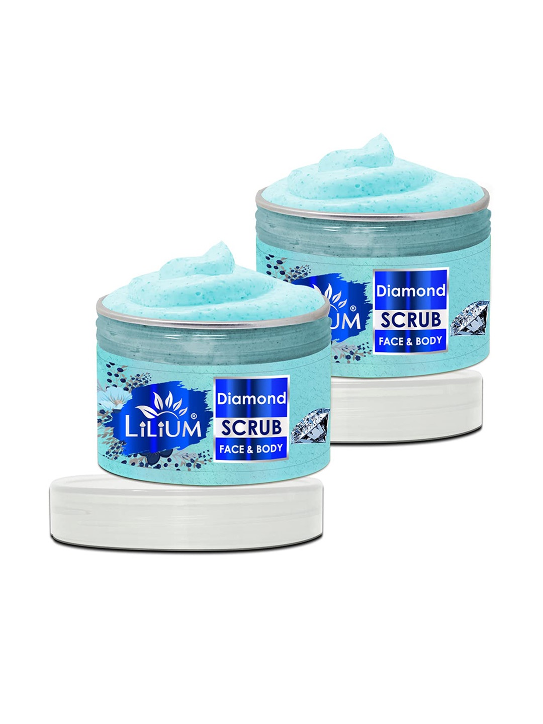 

Lilium Set of 2 Radiant Skin With Fairness Face & Body Diamond Scrub - 250gm Each, Blue