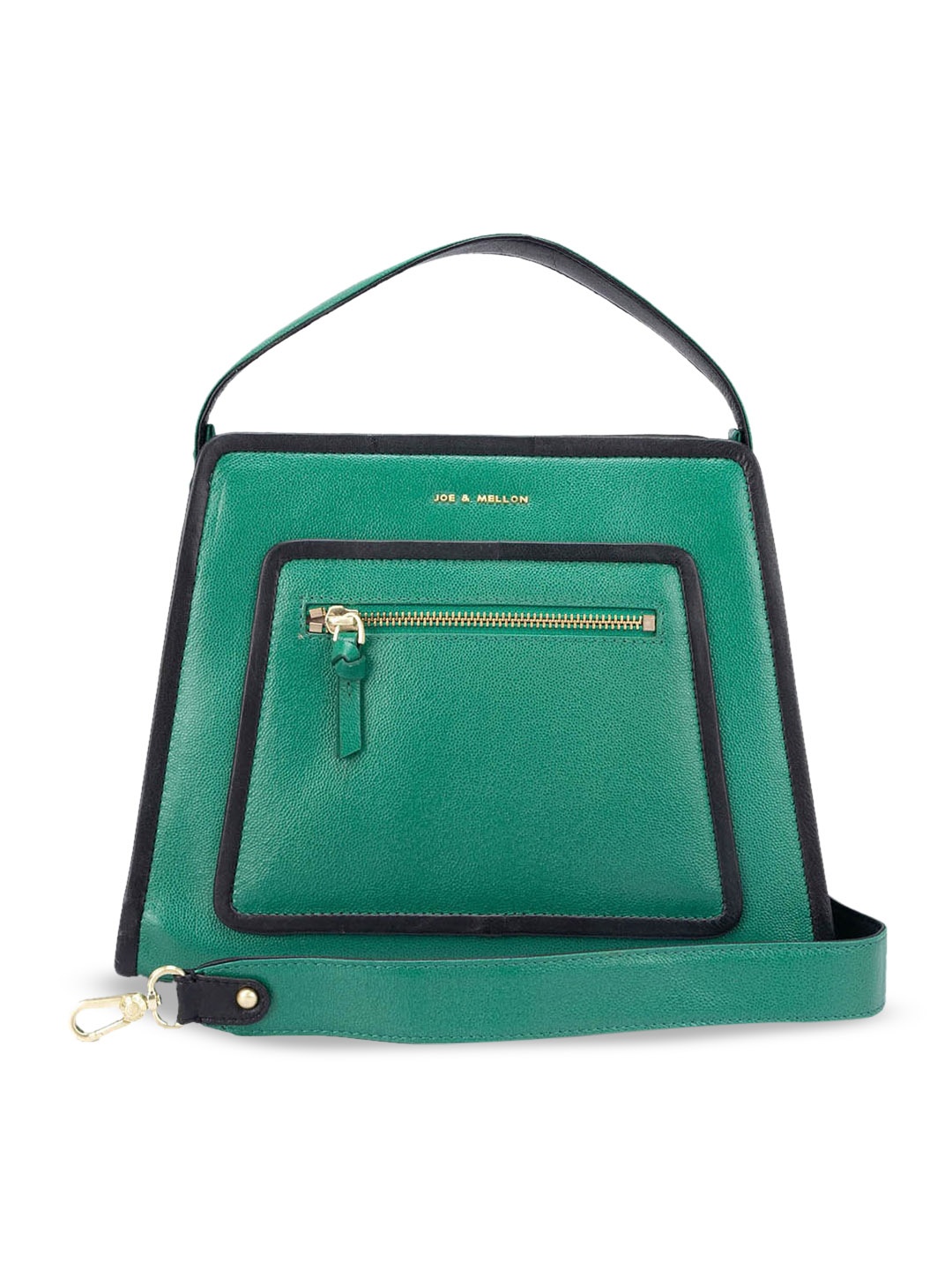 

Joe & Mellon Textured Leather Structured Hobo Bag, Green