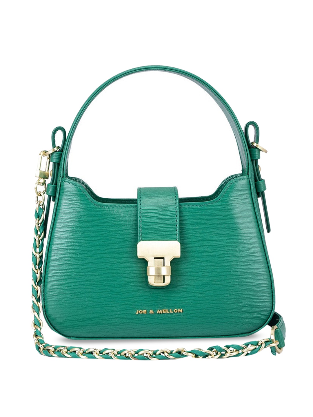 

Joe & Mellon Textured Leather Structured Hobo Bag, Green