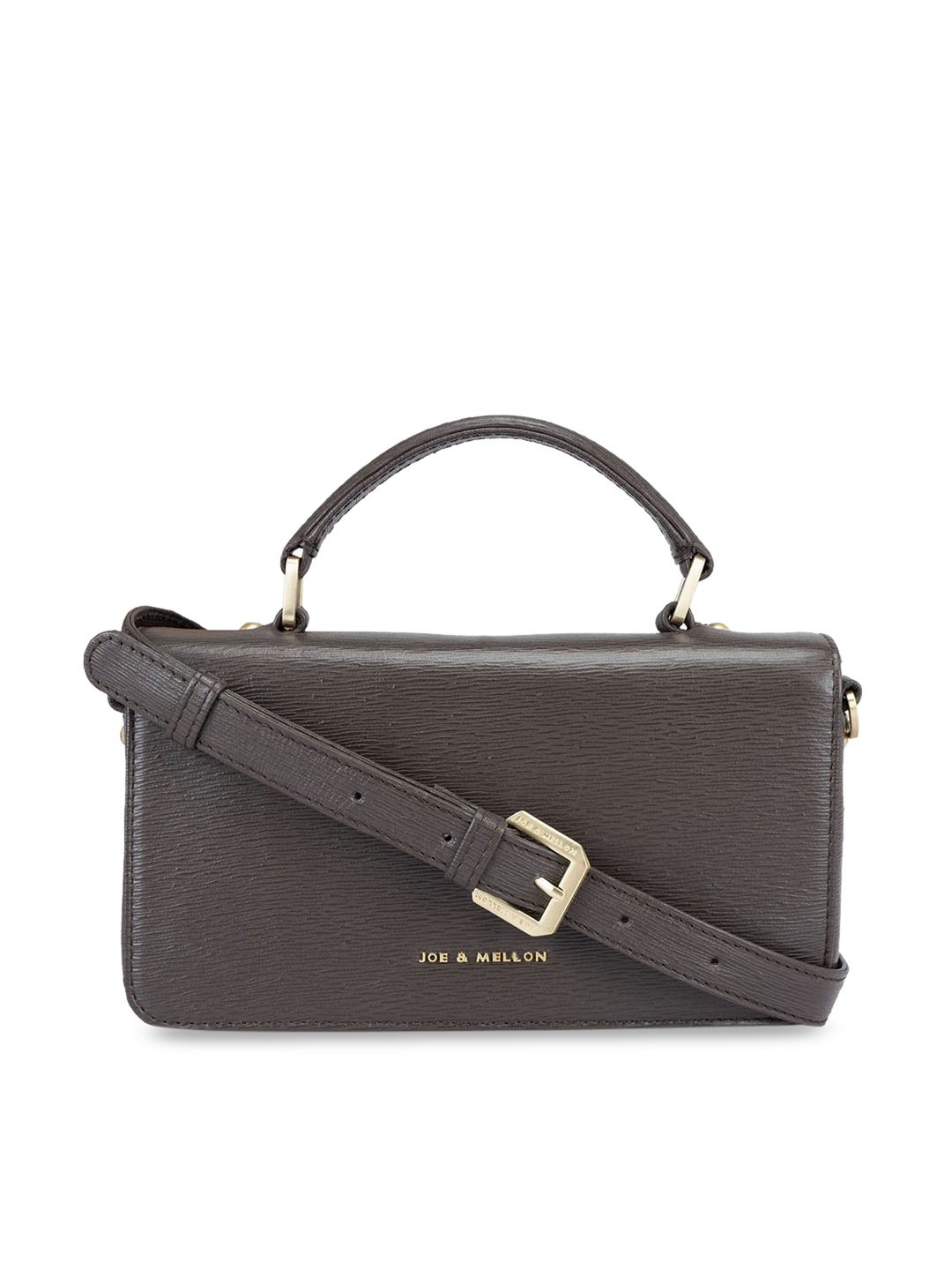 

Joe & Mellon Leather Structured Satchel Bag, Grey