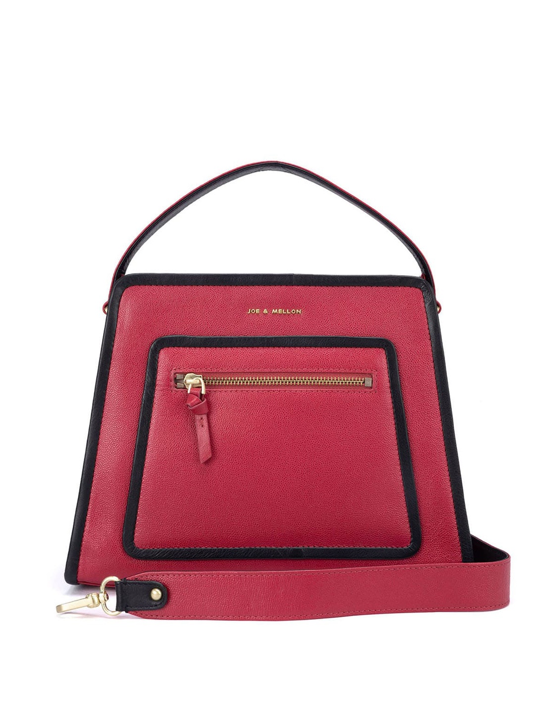 

Joe & Mellon Structured Leather Satchel, Pink