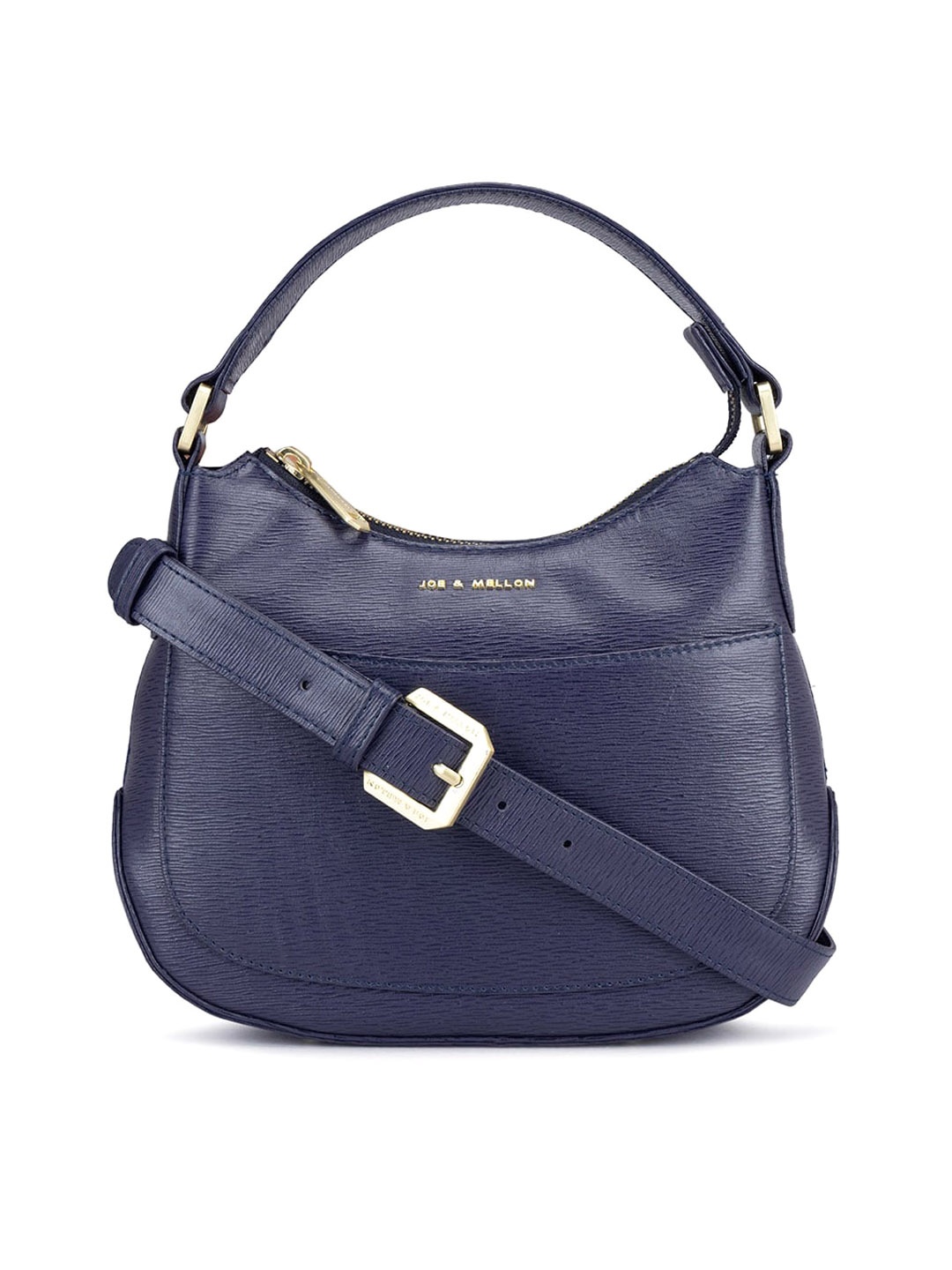 

Joe & Mellon Textured Leather Half Moon Sling Bag, Purple