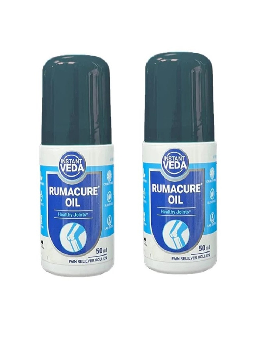 

Instant Veda Set of 2 Rumacure Joint Pain Relief Roll-on - 50ml Each, White