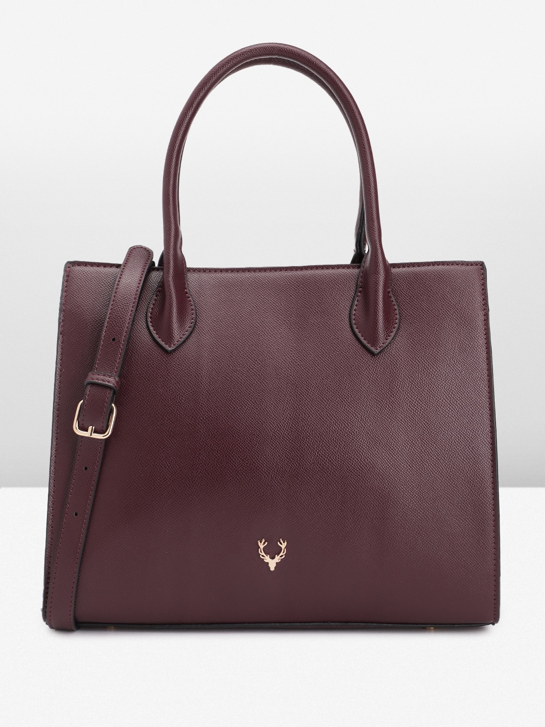 

Allen Solly Structured Handheld Bag, Burgundy