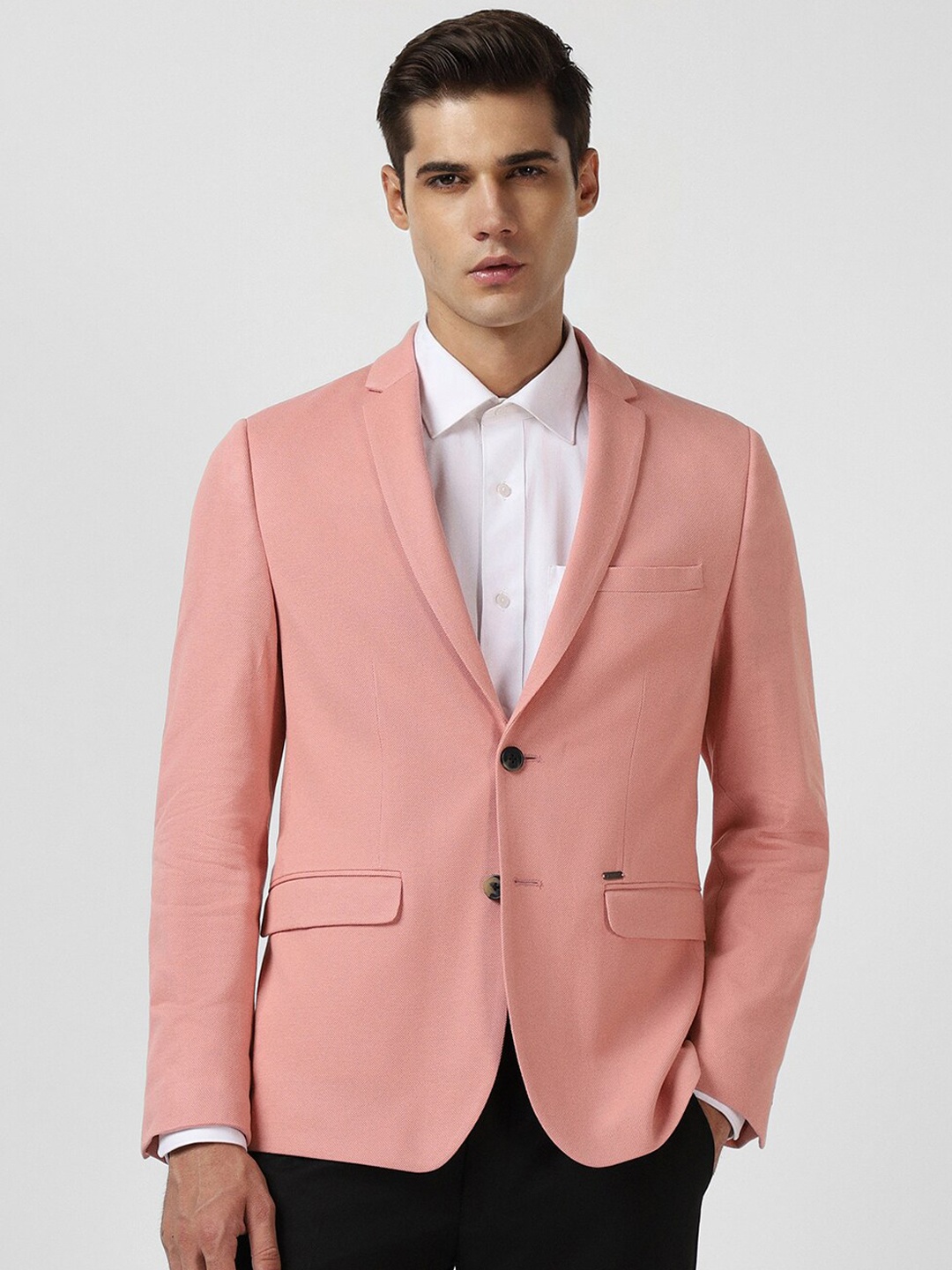 

Van Heusen Sport Pure Cotton Slim Fit Single Breasted Formal Blazer, Pink