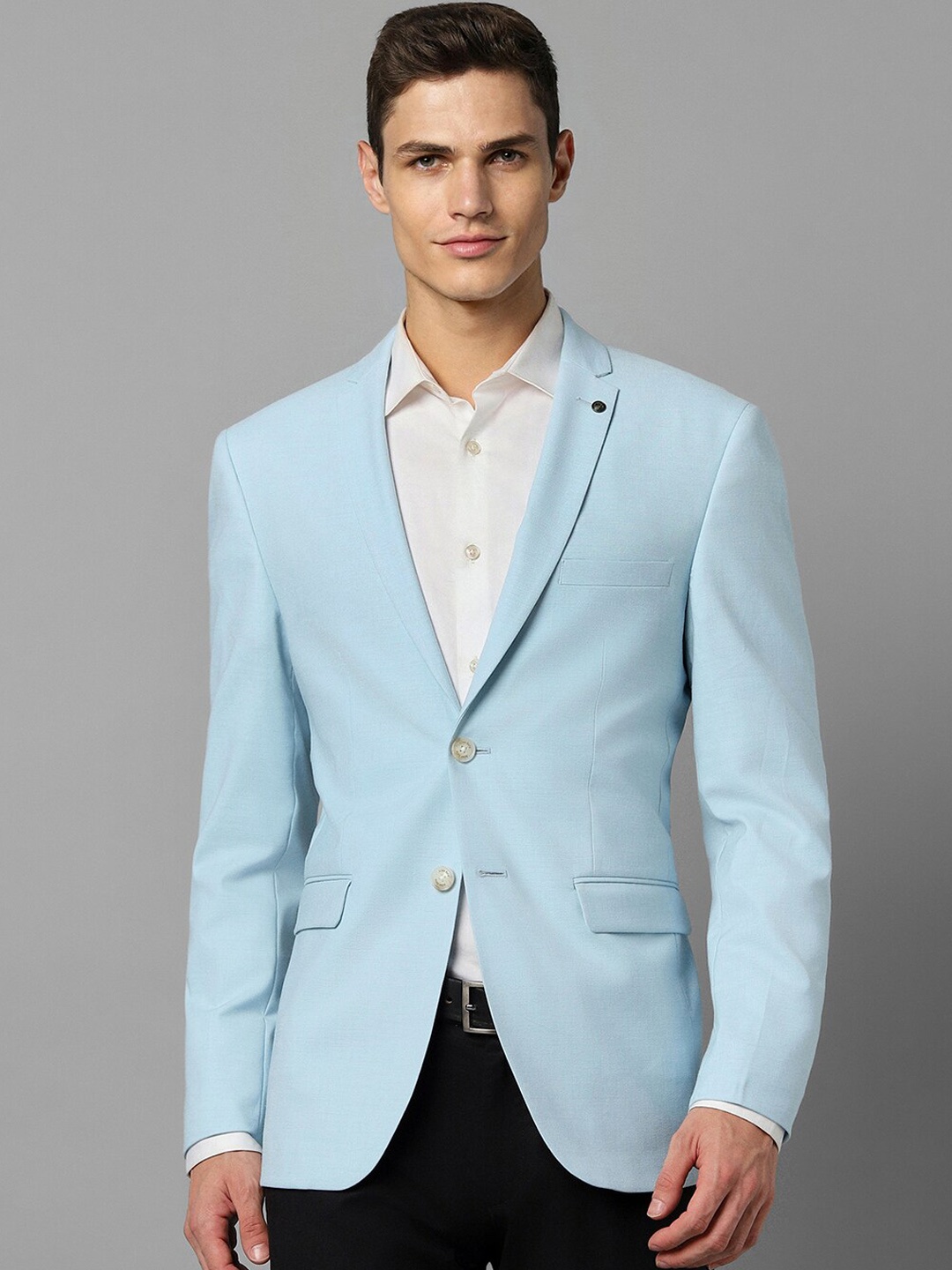 

Allen Solly Slim-Fit Single Breasted Formal Blazer, Blue