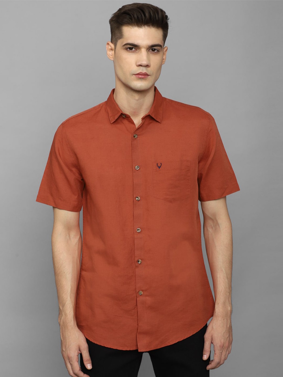 

Allen Solly Spread Collar Slim Fit Casual Shirt, Orange