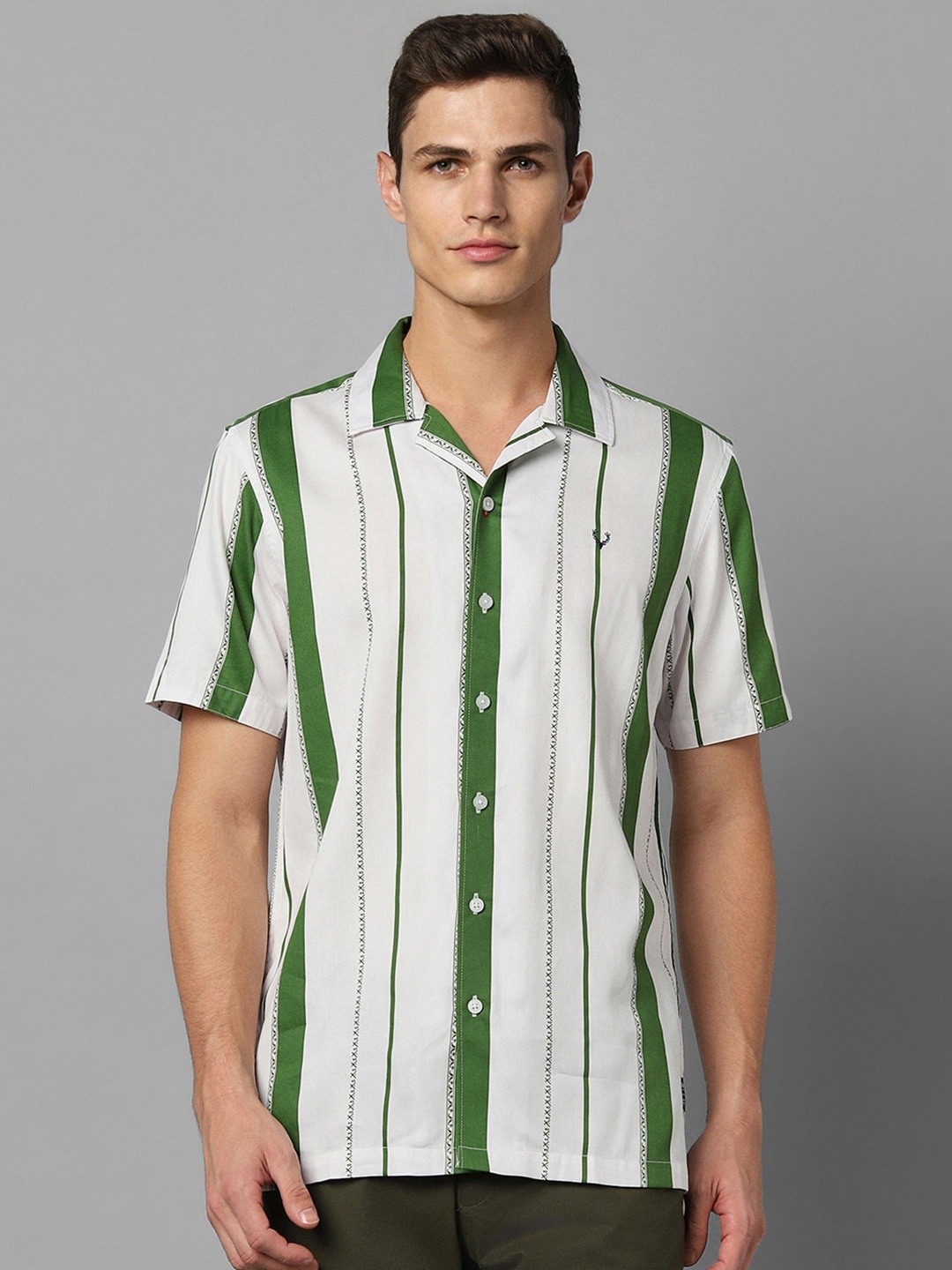 

Allen Solly Multi Stripes Spread Collar Striped Casual Shirt, White