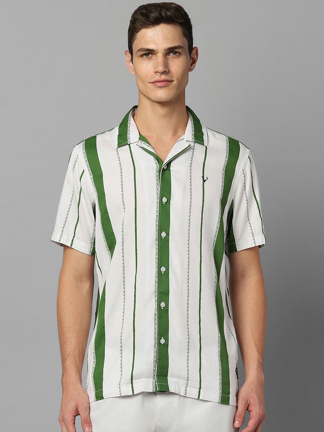 

Allen Solly Variegated Stripes Striped Cotton Casual Shirt, White