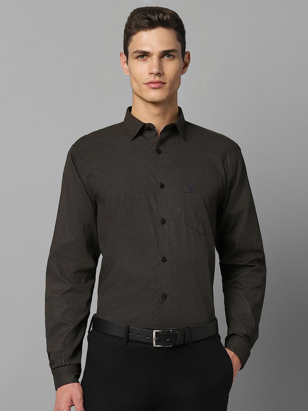 

Allen Solly Micro Ditsy Printed Pure Cotton Formal Shirt, Brown