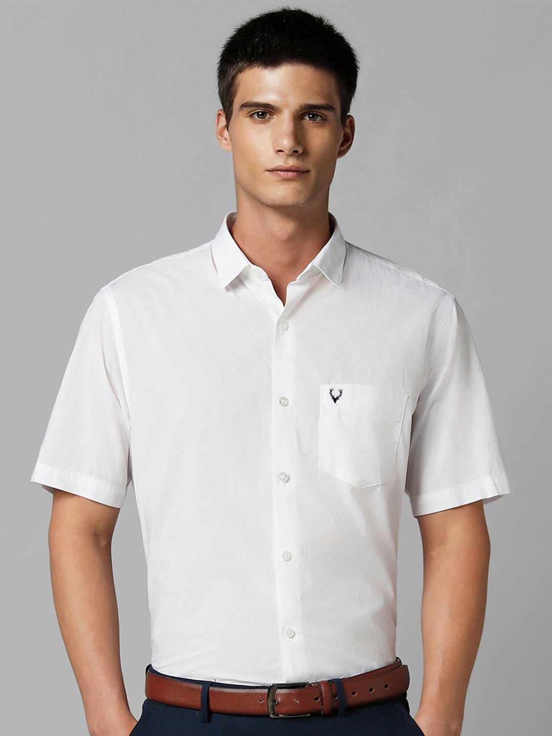 

Allen Solly Slim Fit Pure Cotton Casual Shirt, White