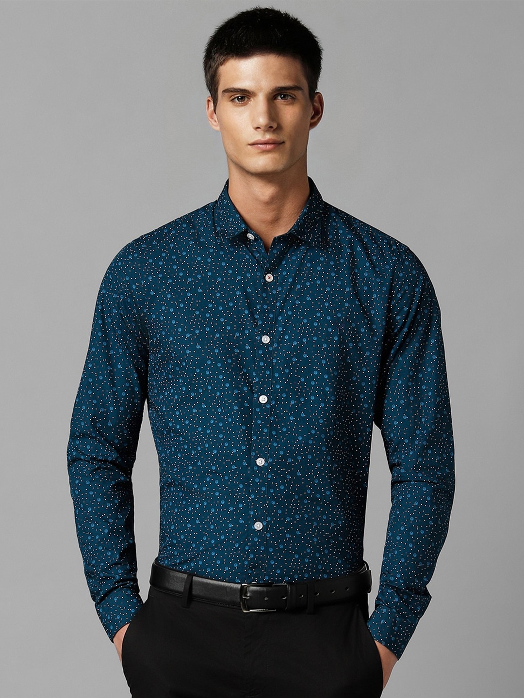 

Allen Solly Micro Ditsy Printed Pure Cotton Casual Shirt, Blue