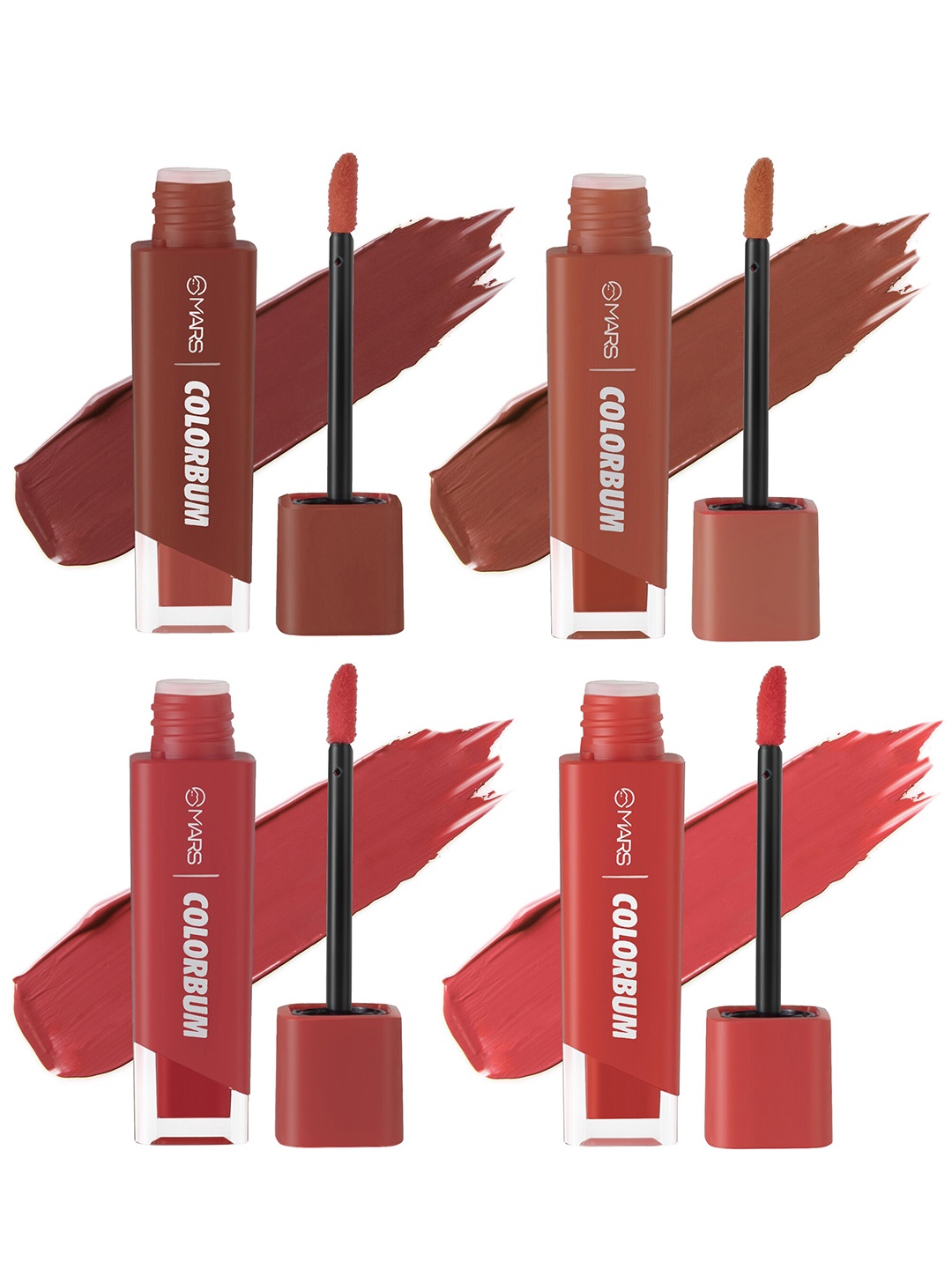

MARS Colorbum Set Of 4 Smudge Free Liquid Matte Lipstick - 5.5ml Each, Multi