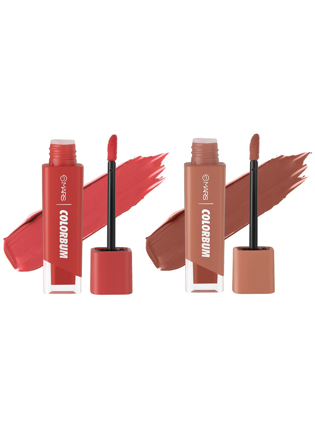

MARS Colorbum Set of 2 Liquid Matte Lipstick - 5.5ml Each - Crimson Chennai - Rusty Rome, Multi