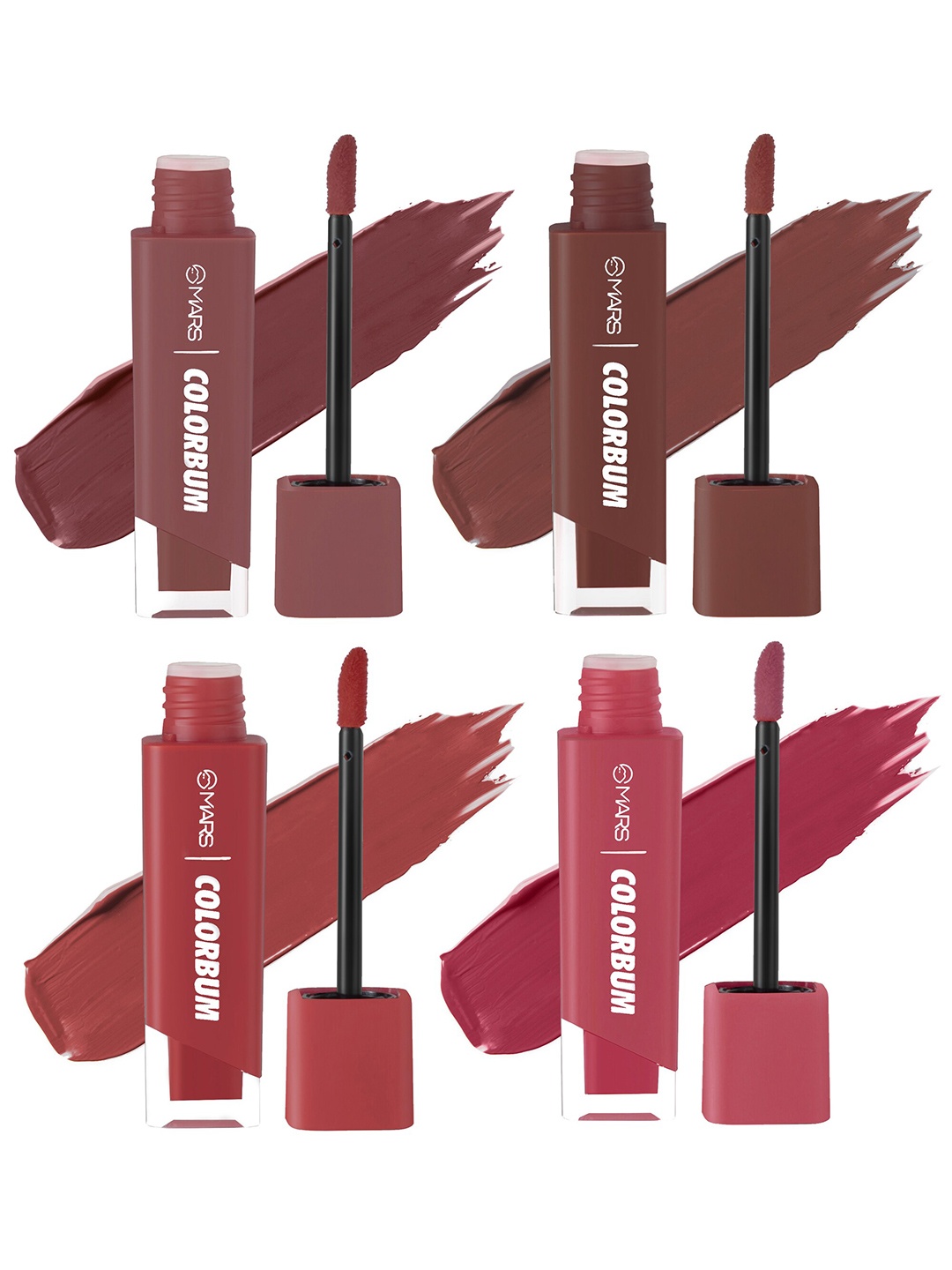 

MARS Colorbum Set Of 4 Smudge Free Liquid Matte Lipstick - 5.5ml Each, Multi
