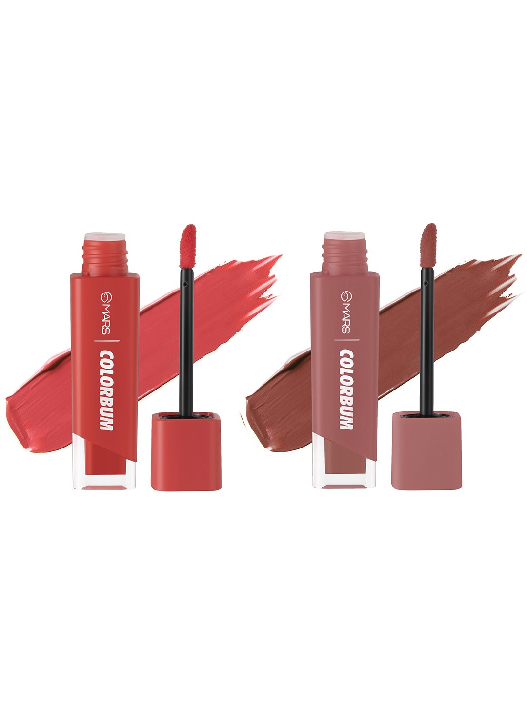 

MARS Colorbum Set Of 2 Liquid Lipstick - 5.5ml Each - Crimson Chennai 01-Peachy Prague 06, Multi