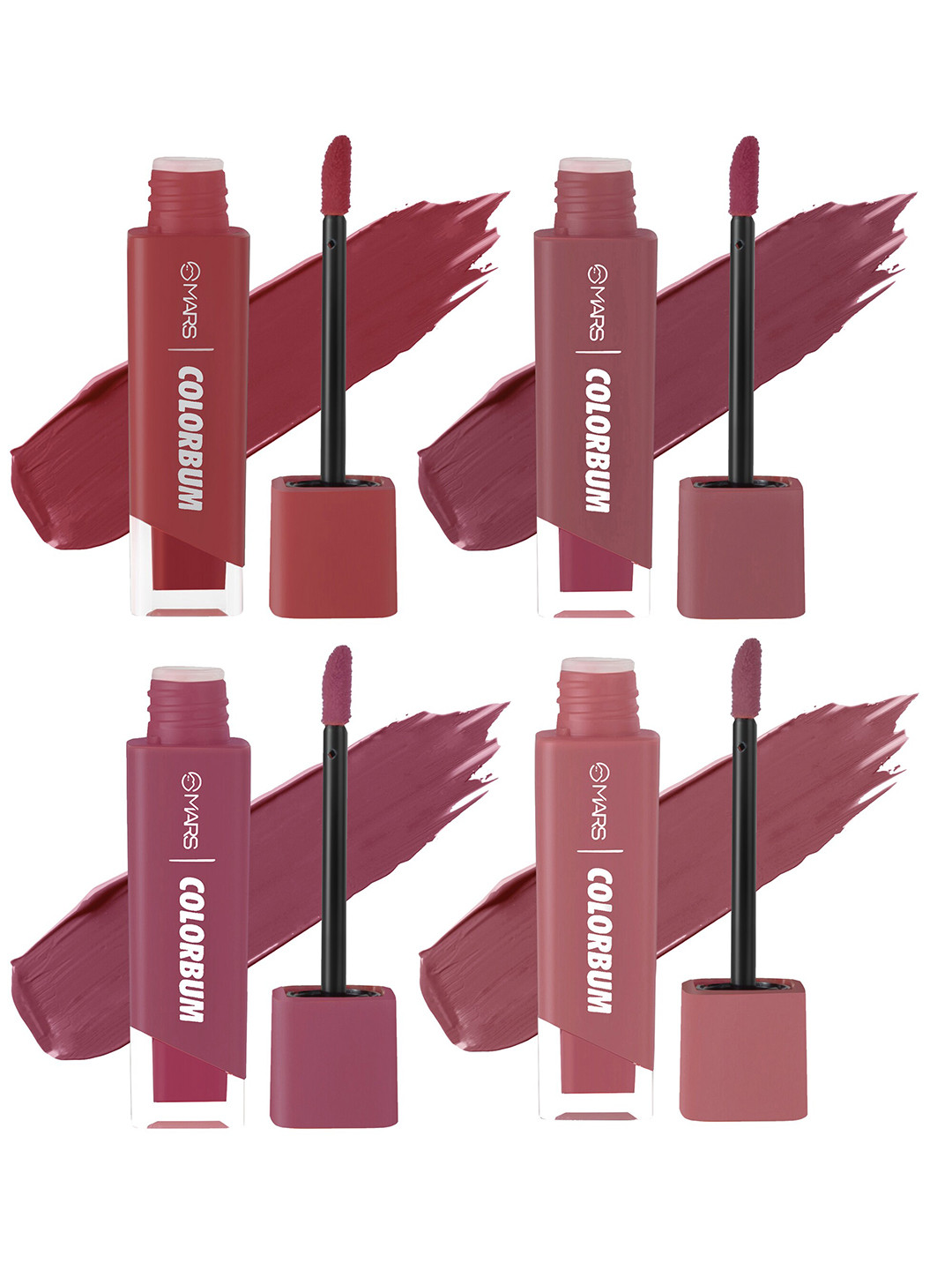 

MARS Colorbum Set Of 4 Smudge Free Liquid Matte Lipstick - 5.5ml Each, Multi