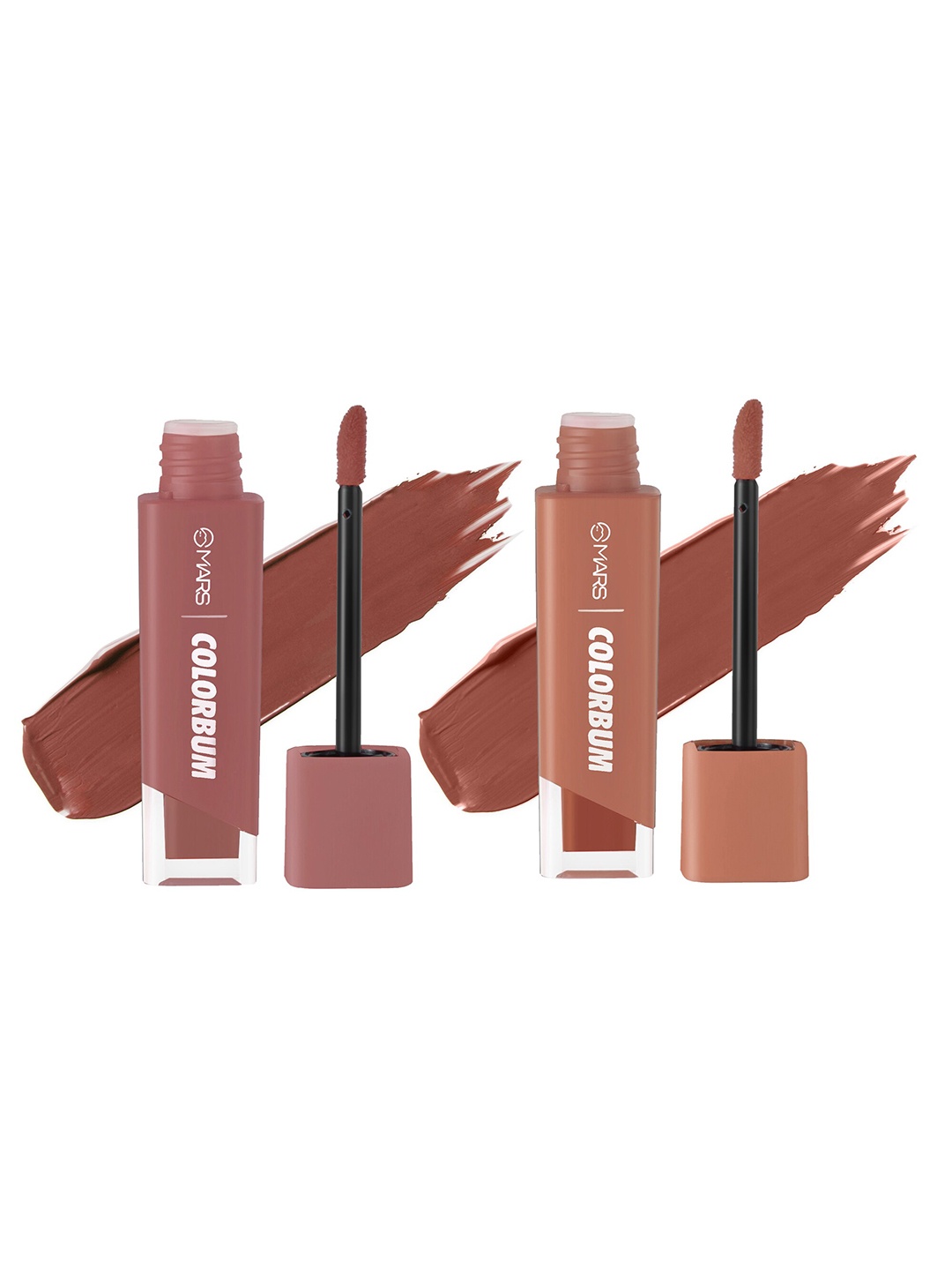 

MARS Colorbum Set Of 2 Smudge Free Liquid Matte Lipstick- 5.5mlEach PeachyPrague-RustyRome, Multi