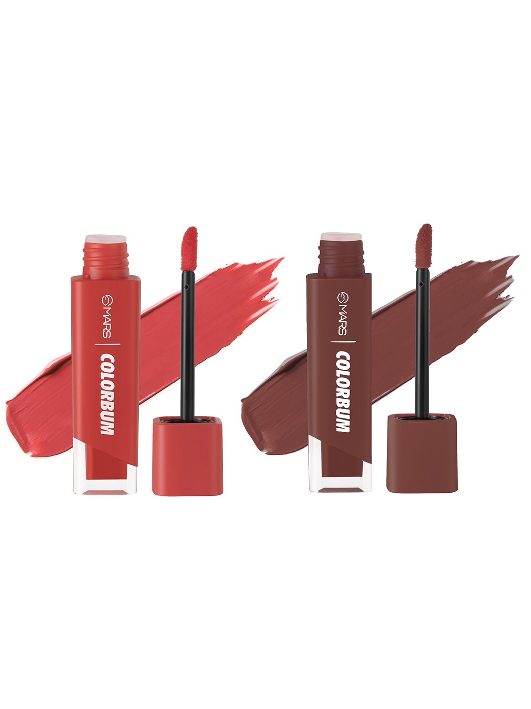 

MARS Set of 2 Colorbum Liquid Lipstick 5.5ml Each - Crimson Chennai 01 & Dusky Dubai 11, Red