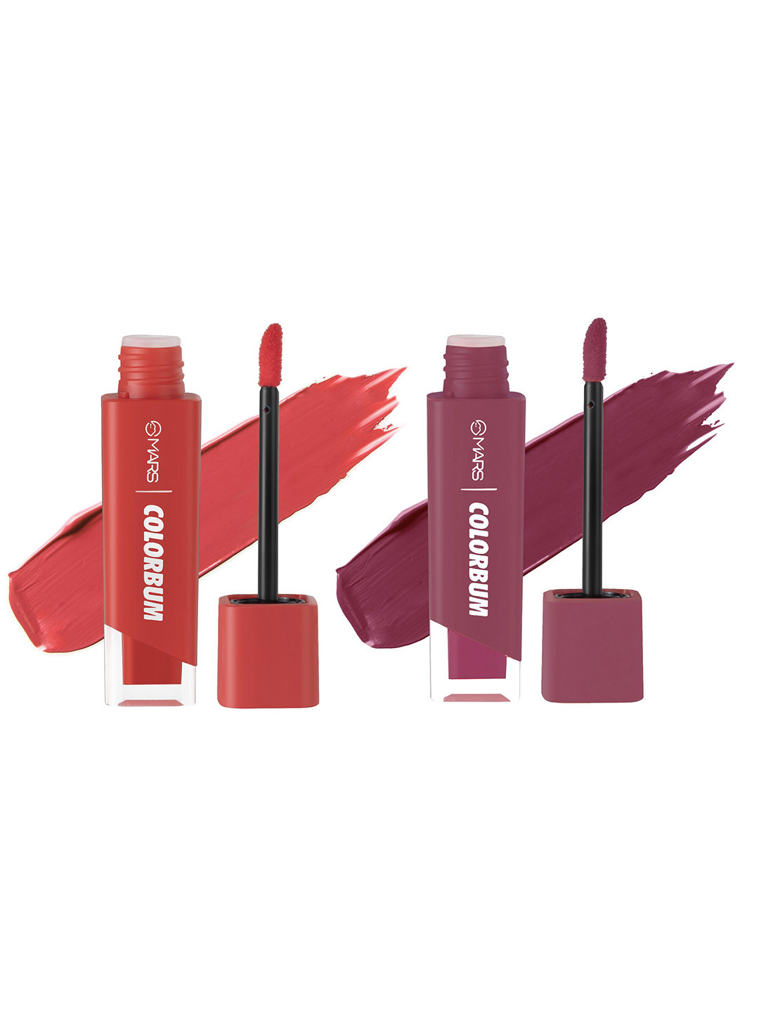 

MARS Set of 2 Colorbum Smudge Free Liquid Matte Lipstick 5.5 ml each - Shade 01 & 18, Red