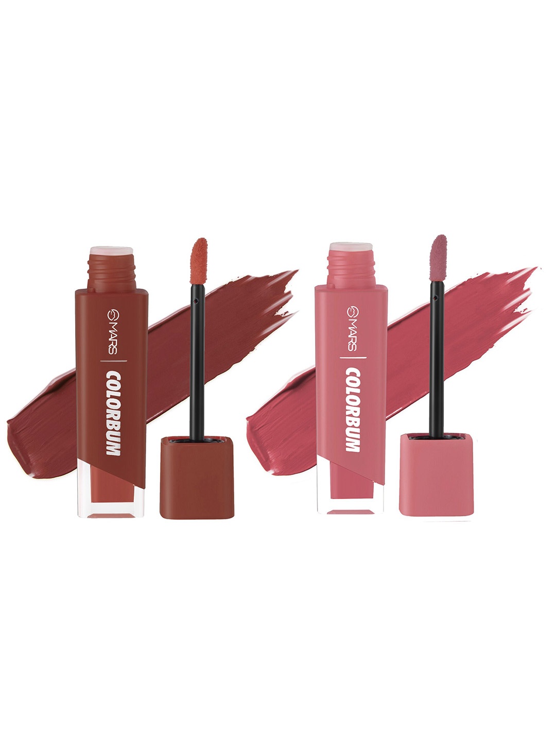 

MARS Set of 2 Colorbum Liquid Matte Lipstick 5.5ml Each - Singaporian Sangria 04 & Pink 08, Brown