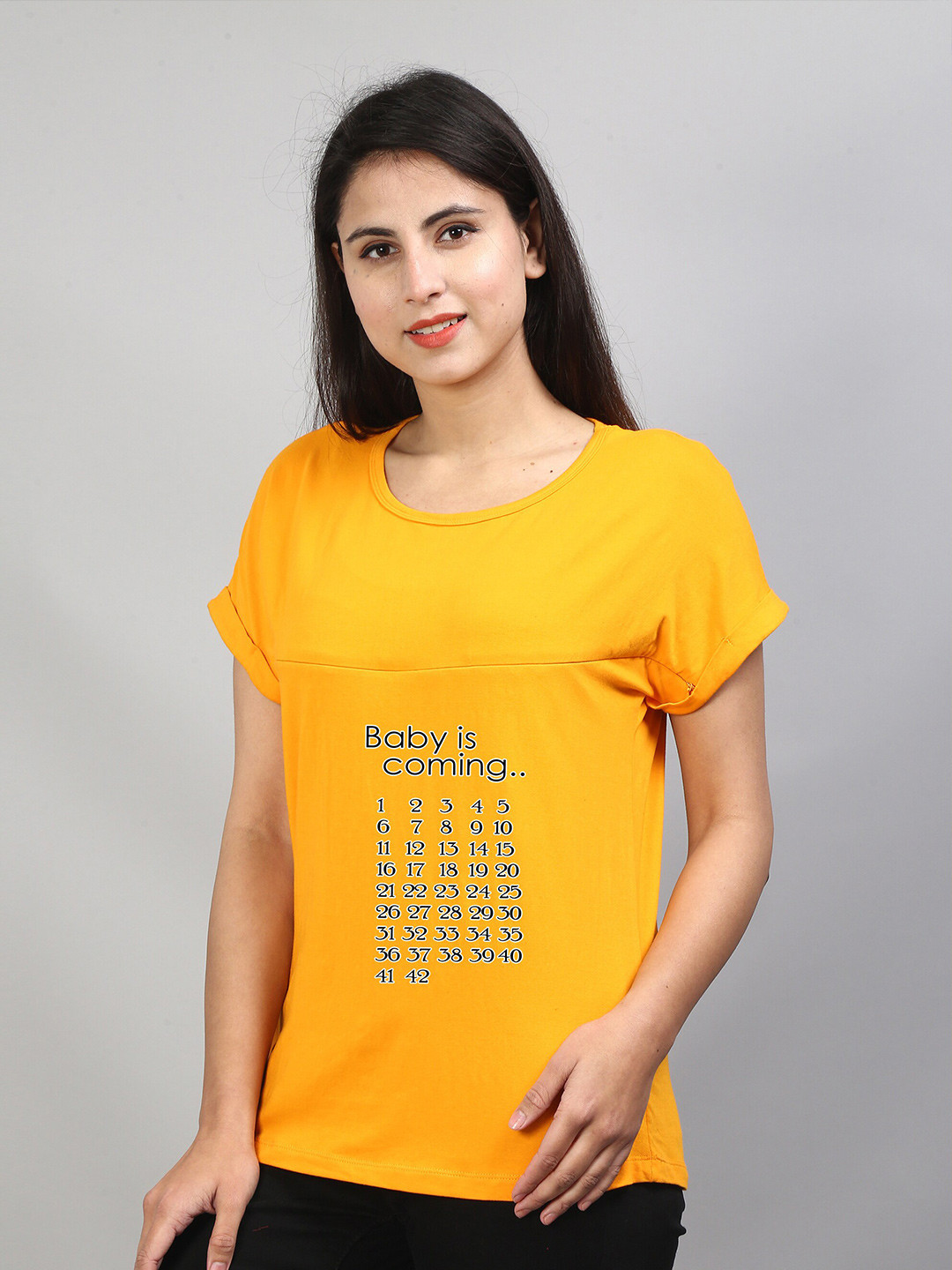 

SillyBoom Graphic Printed Maternity T-shirt, Yellow