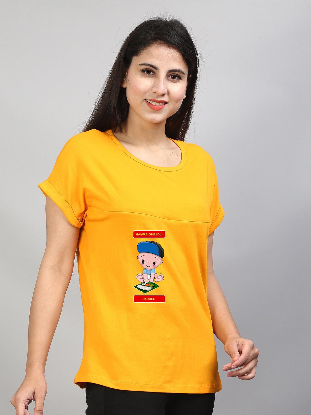 

SillyBoom Graphic Printed Maternity T-Shirt, Yellow