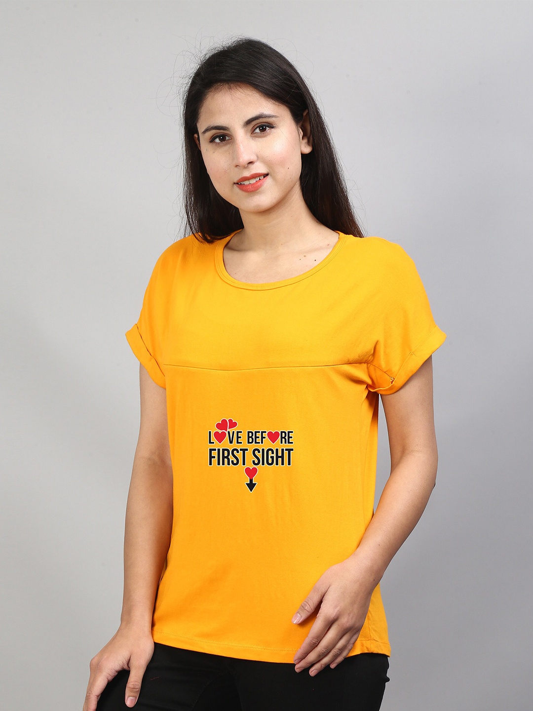 

SillyBoom Graphic Printed Maternity T-shirt, Yellow