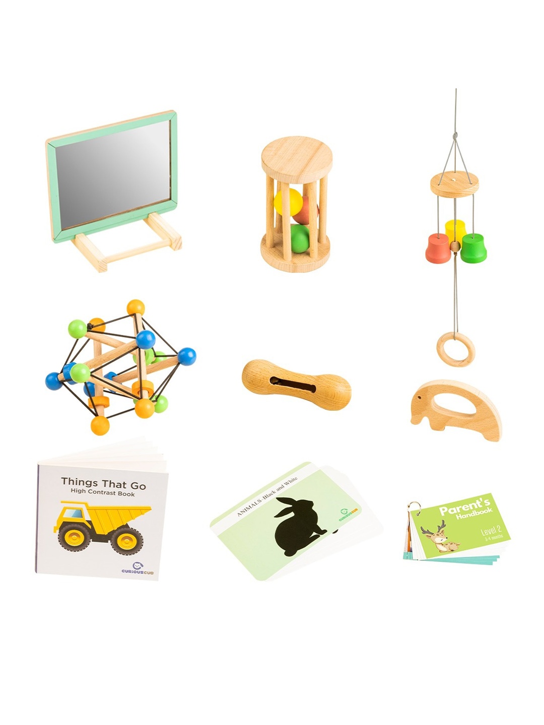 

Curious Cub Kids Montessori Learning Wooden Toys, White