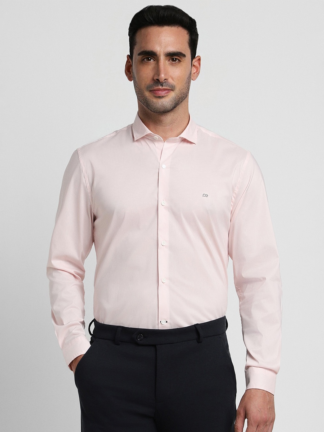 

Peter England Slim Fit Spread Collar Cotton Formal Shirt, Pink