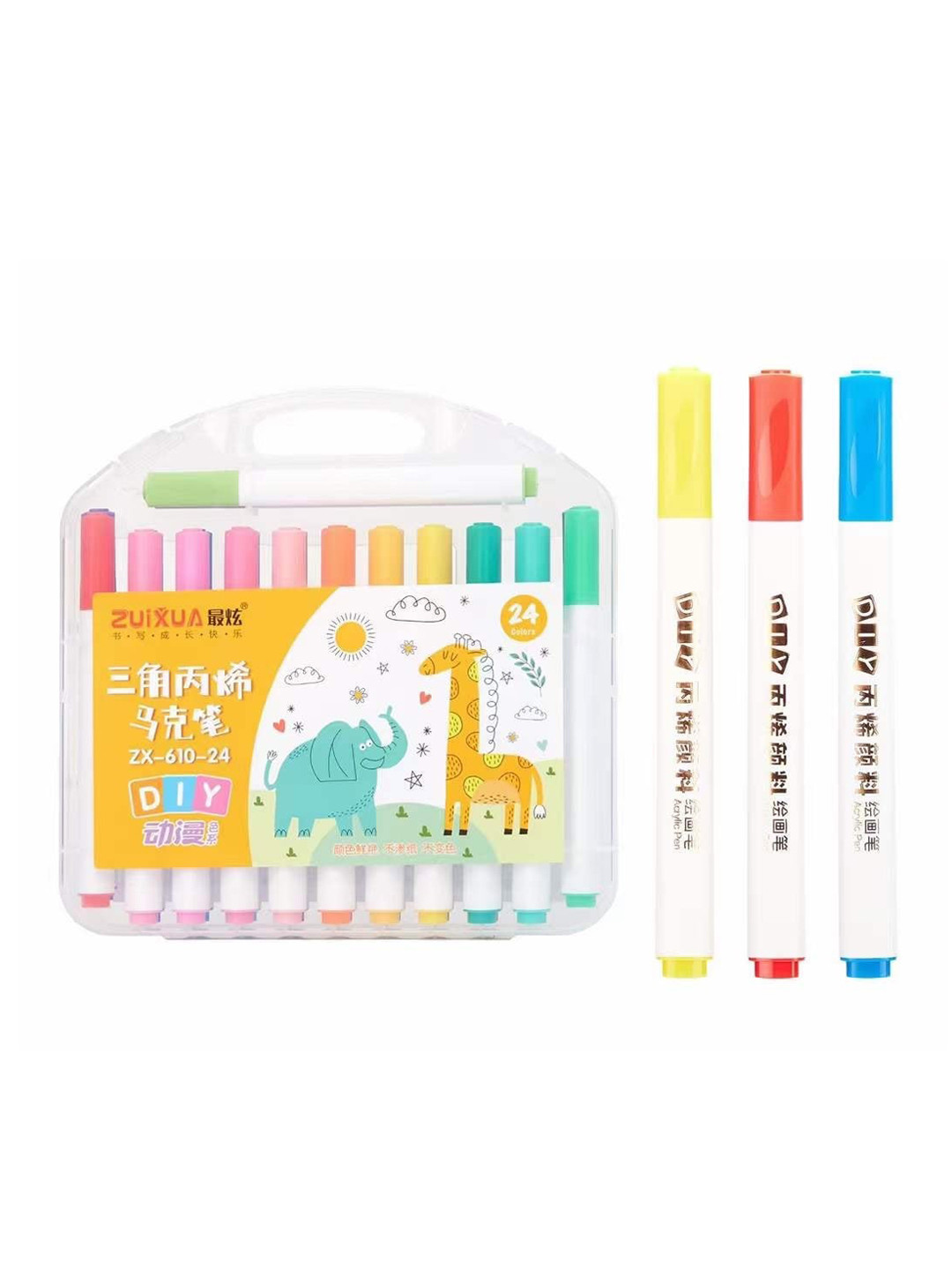 

Alexvyan 24-Pcs Acrylic Paint Marker Pen, White