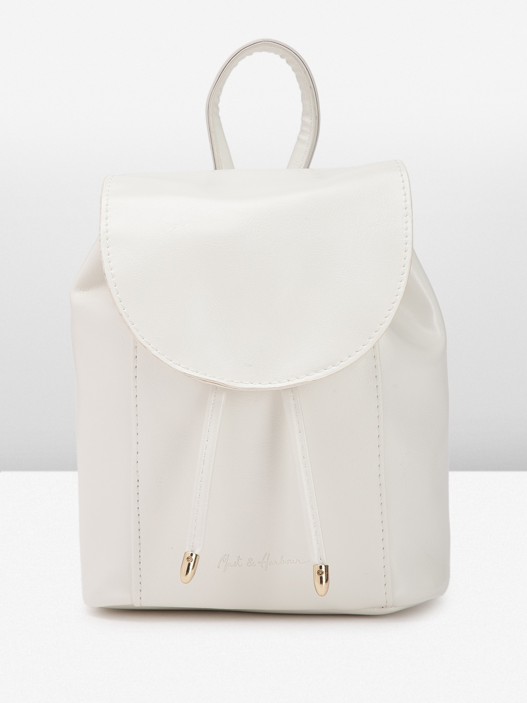 

Mast & Harbour Women Solid Backpack, White