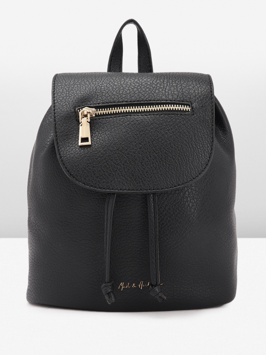 

Mast & Harbour Women Solid Backpack, Black