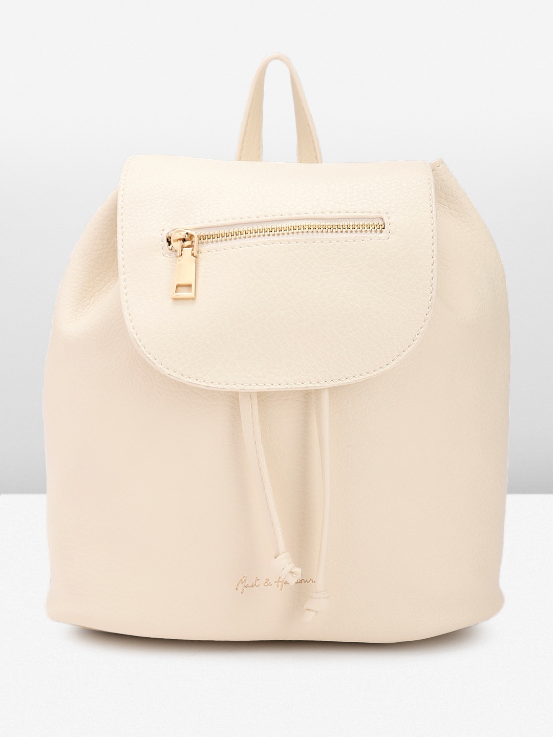 

Mast & Harbour Women Solid Backpack, Off white