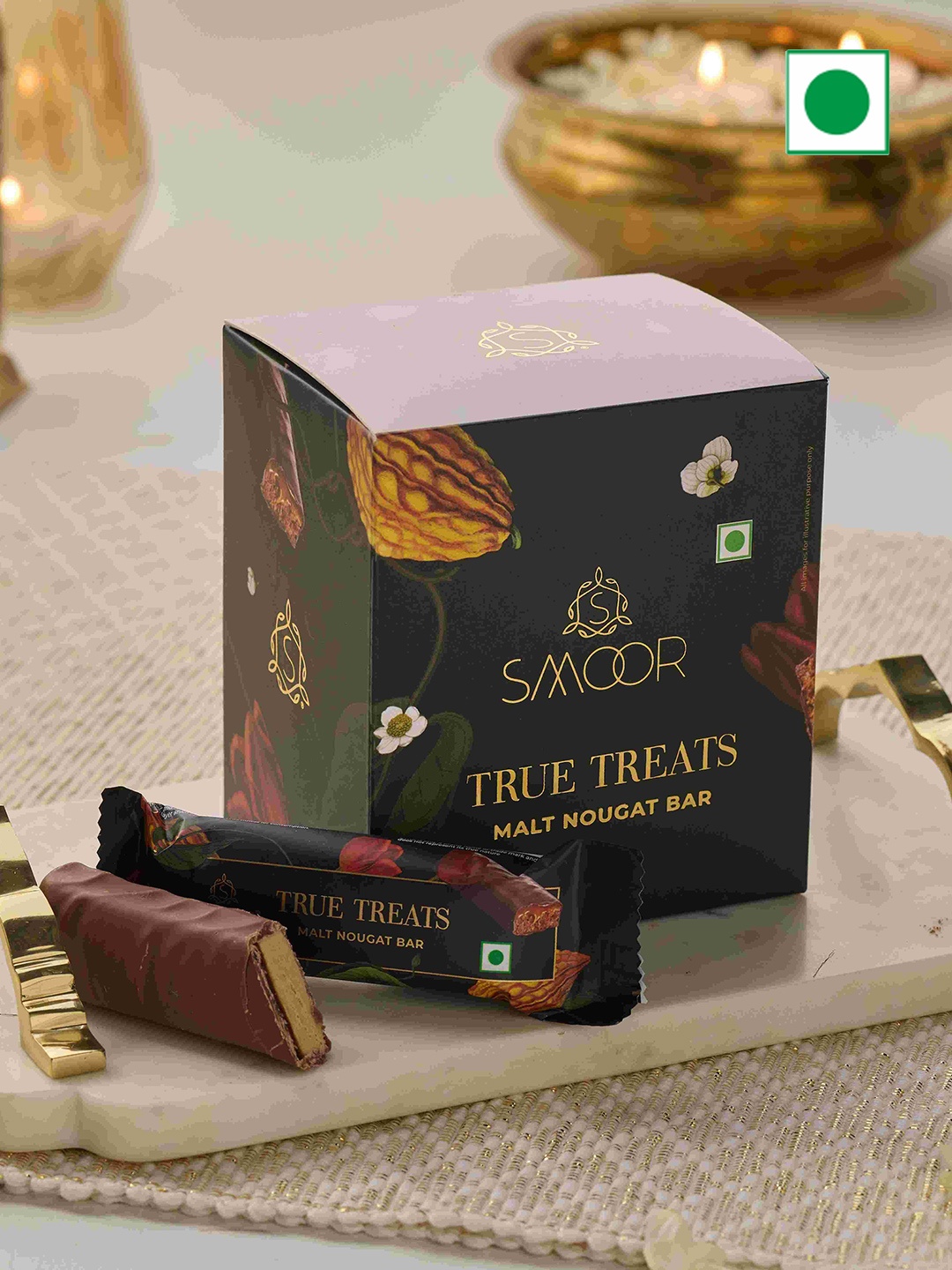 

SMOOR Malt Nougat Bar 15 pcs, Black