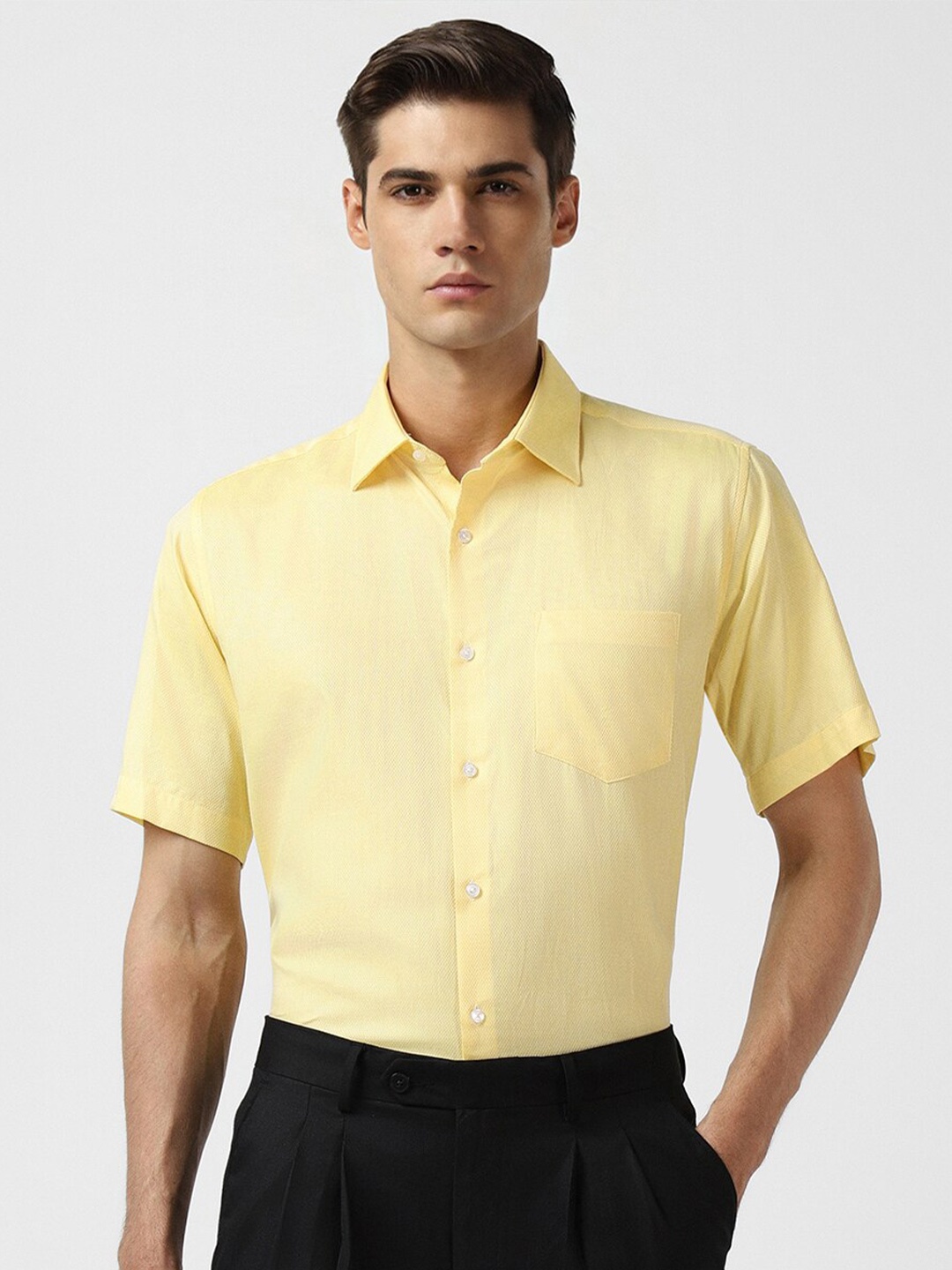 

Van Heusen Pure Cotton Formal Shirt, Yellow