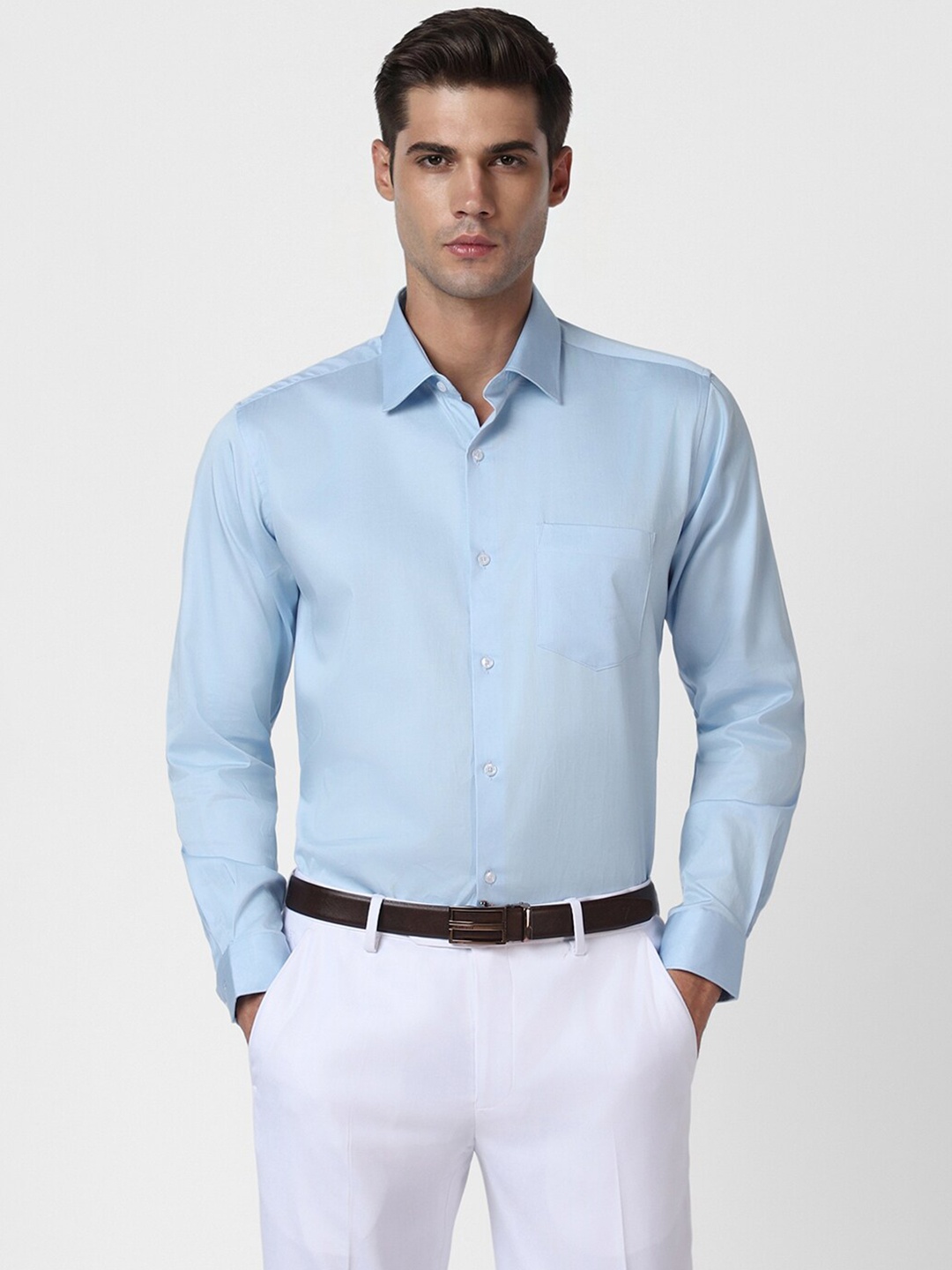 

Van Heusen Spread Collar Formal Shirt, Blue