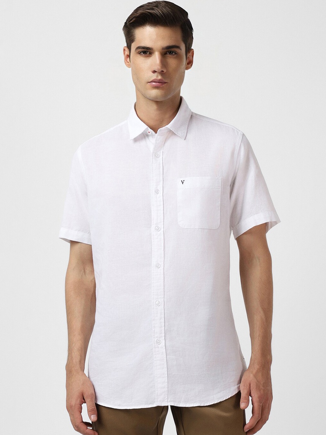 

Van Heusen Sport Slim Fit Casual Cotton Linen Shirt, White