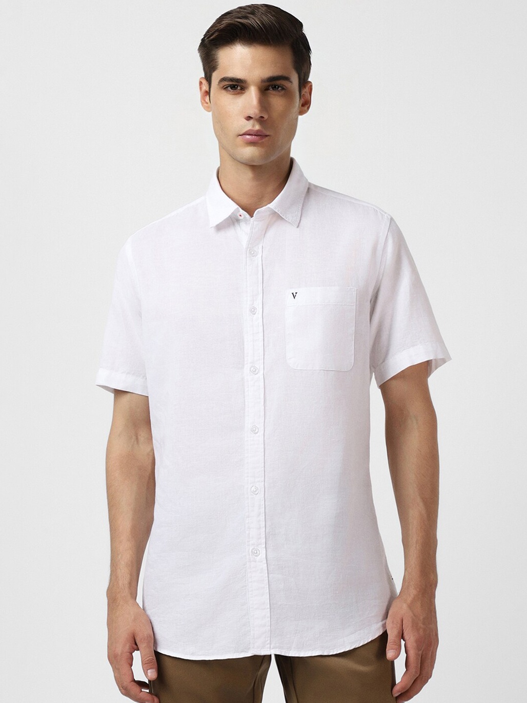 

Van Heusen Sport Slim Fit Casual Cotton Linen Shirt, White