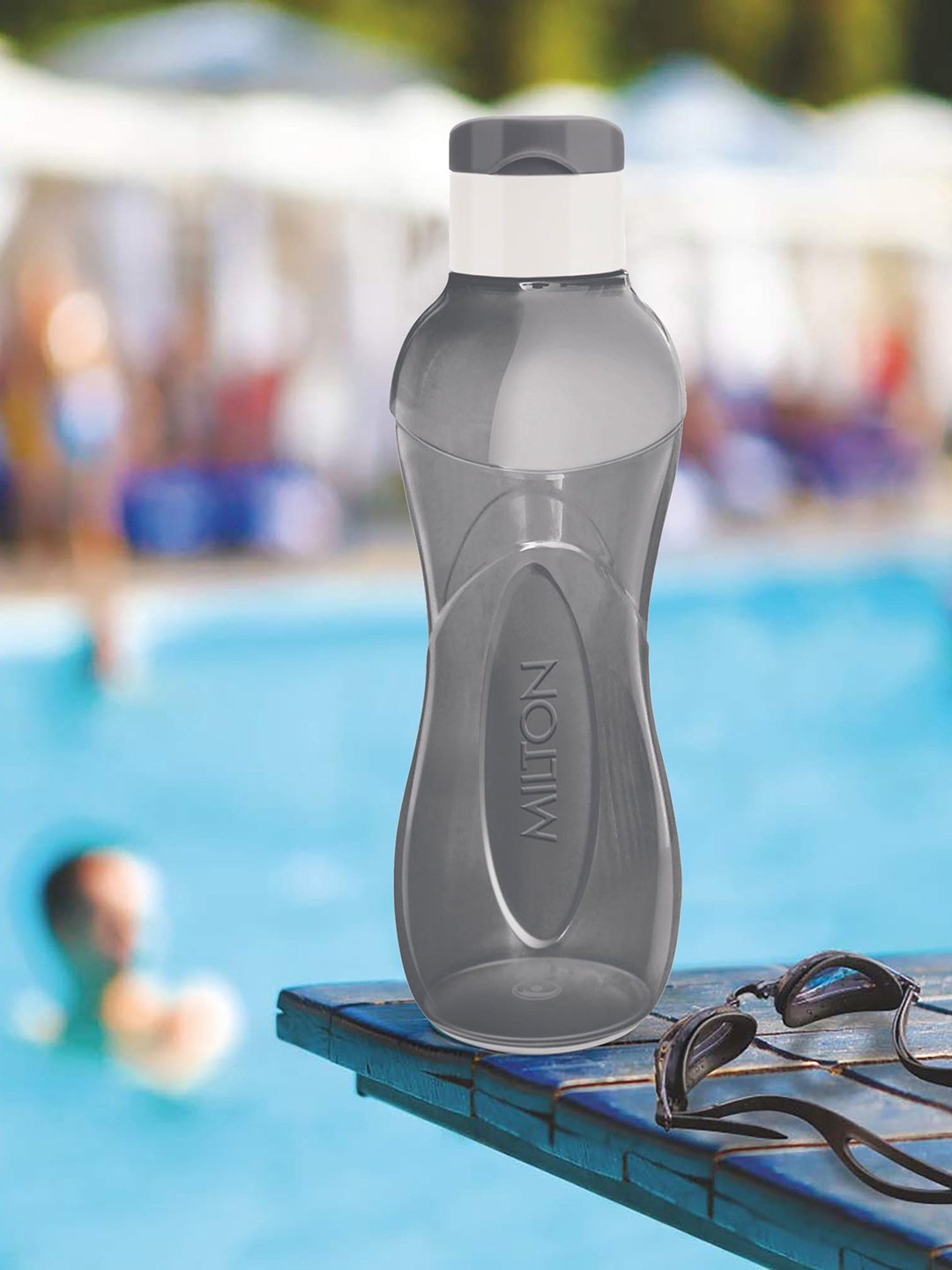 

Milton I Go Flip Grey Plastic Reusable Water Bottle-500 ml
