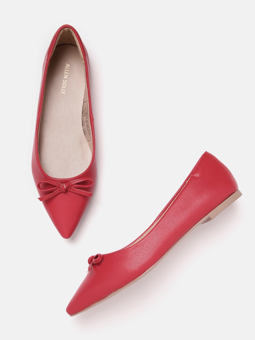 

Allen Solly Women Ballerinas with Bow Detail, Red