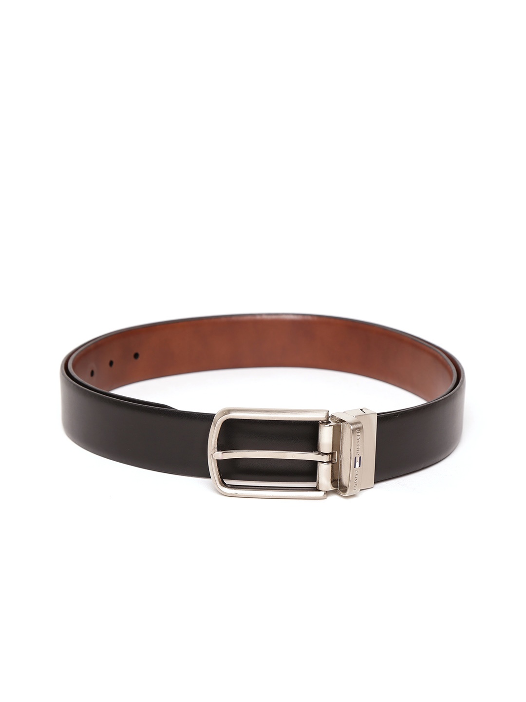 

Tommy Hilfiger Men Black & Brown Leather Reversible Belt