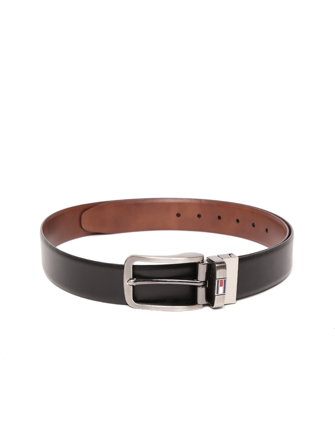 

Tommy Hilfiger Men Black & Brown Leather Reversible Belt