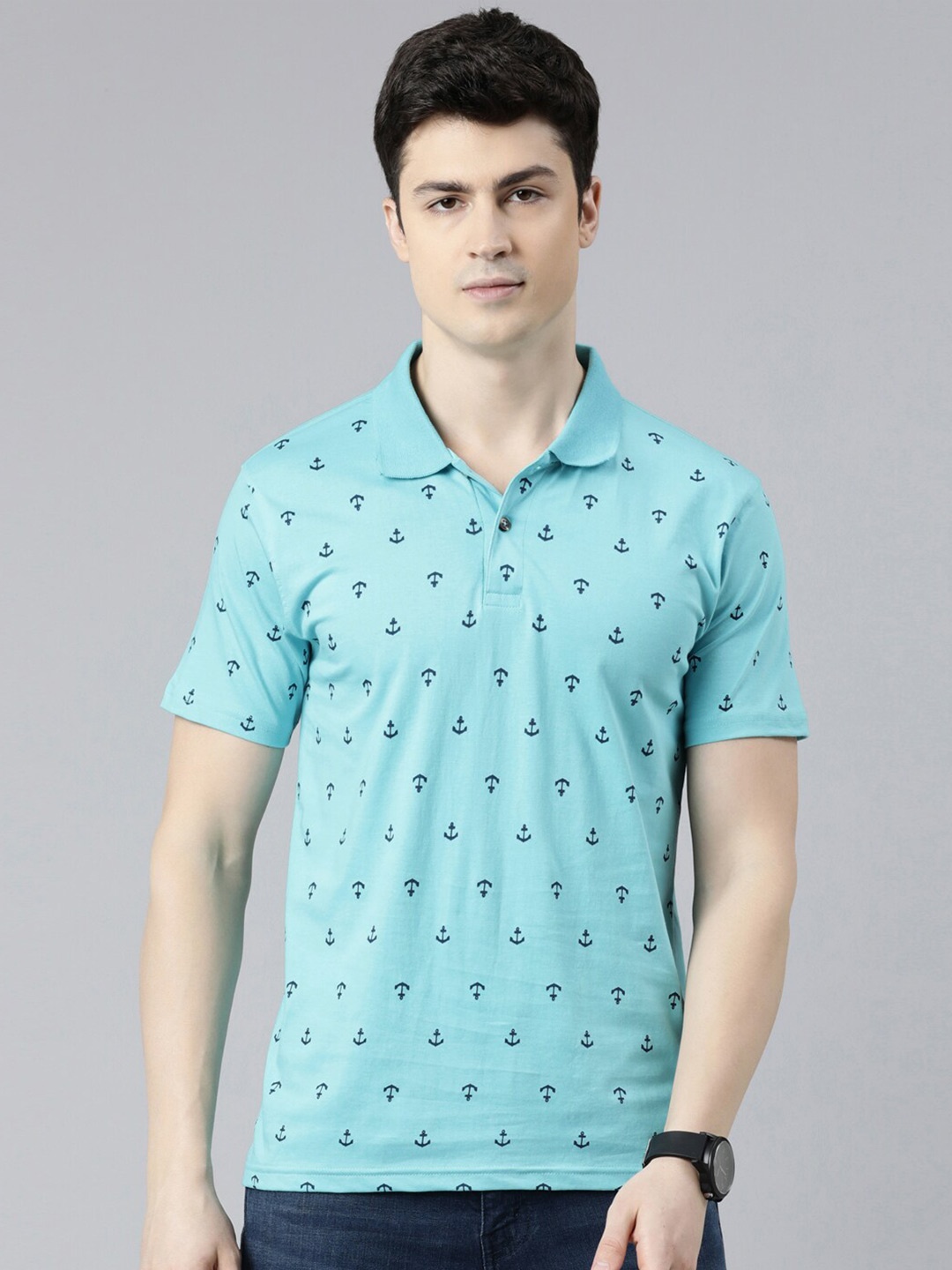 

Kryptic Conversational Printed Pure Cotton T-shirt, Blue